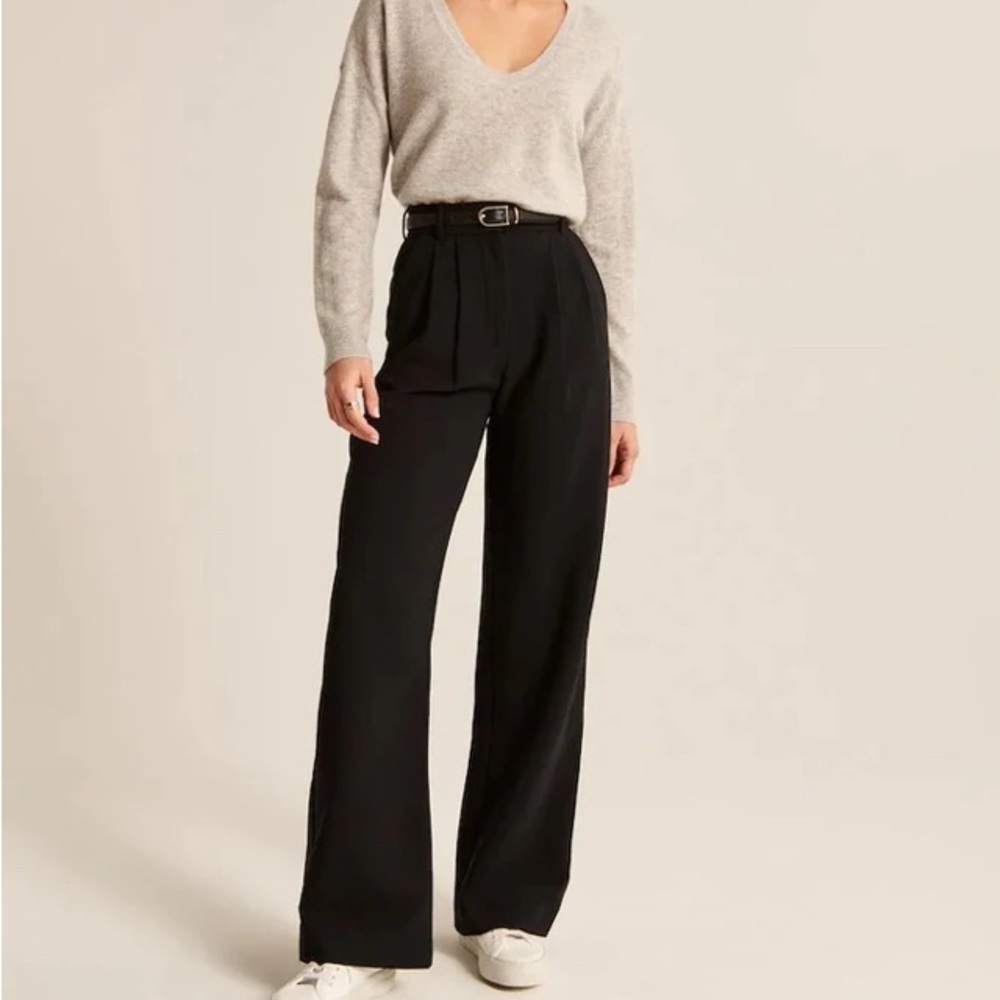 Elegant Black Women's Wide-Leg Pants